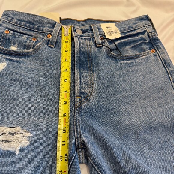 Levi's 501 Distressed High Rise Skinny Jeans - 28x28 - Picture 7 of 11